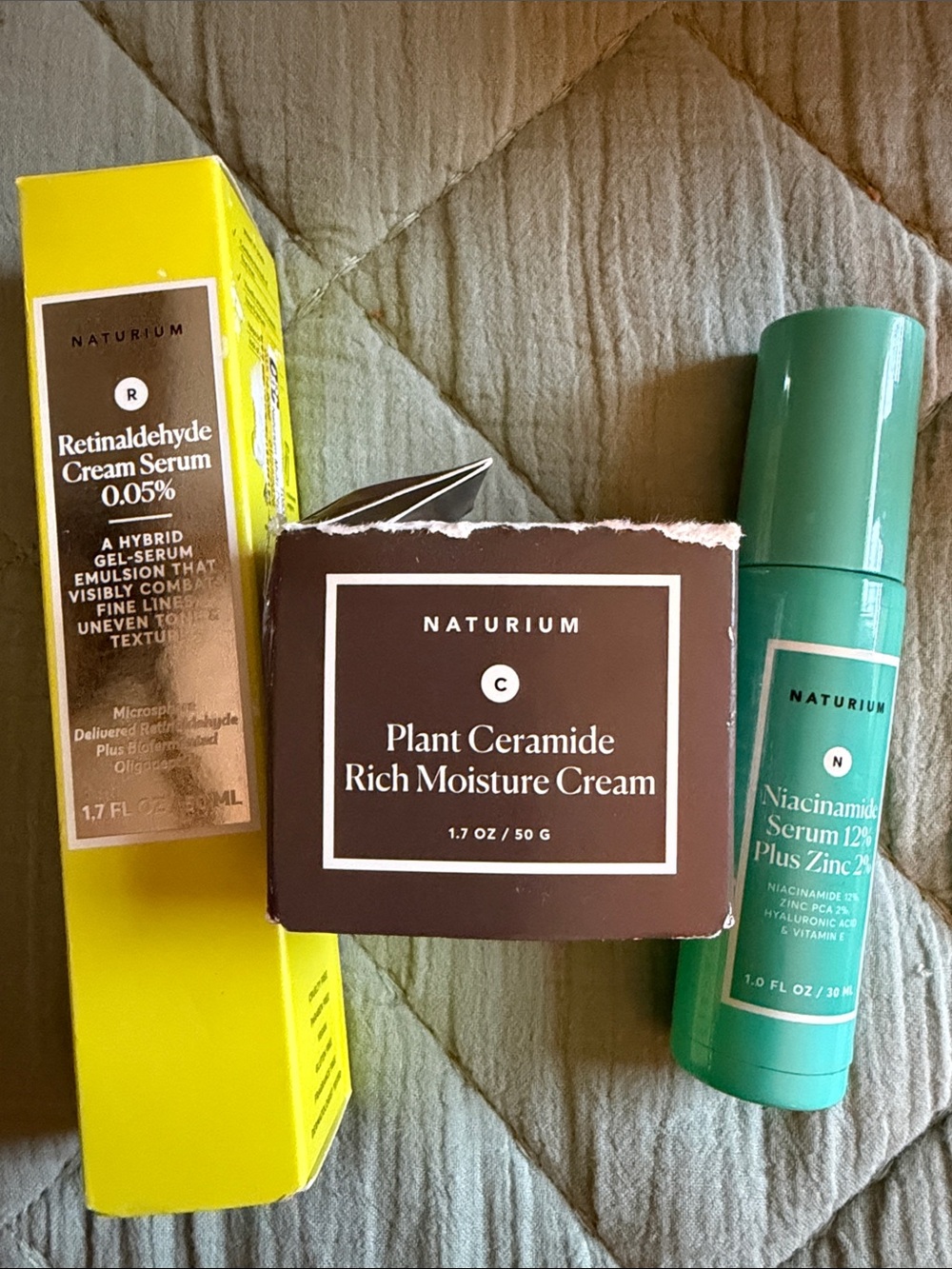 Naturium Bundle- Retinaldehyde, Rich Moisture Cream, Niacinamide RV:$71!